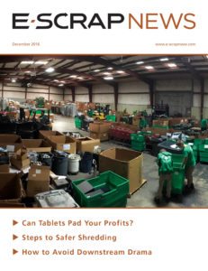 E-Scrap News print magazine, Dec. 2016