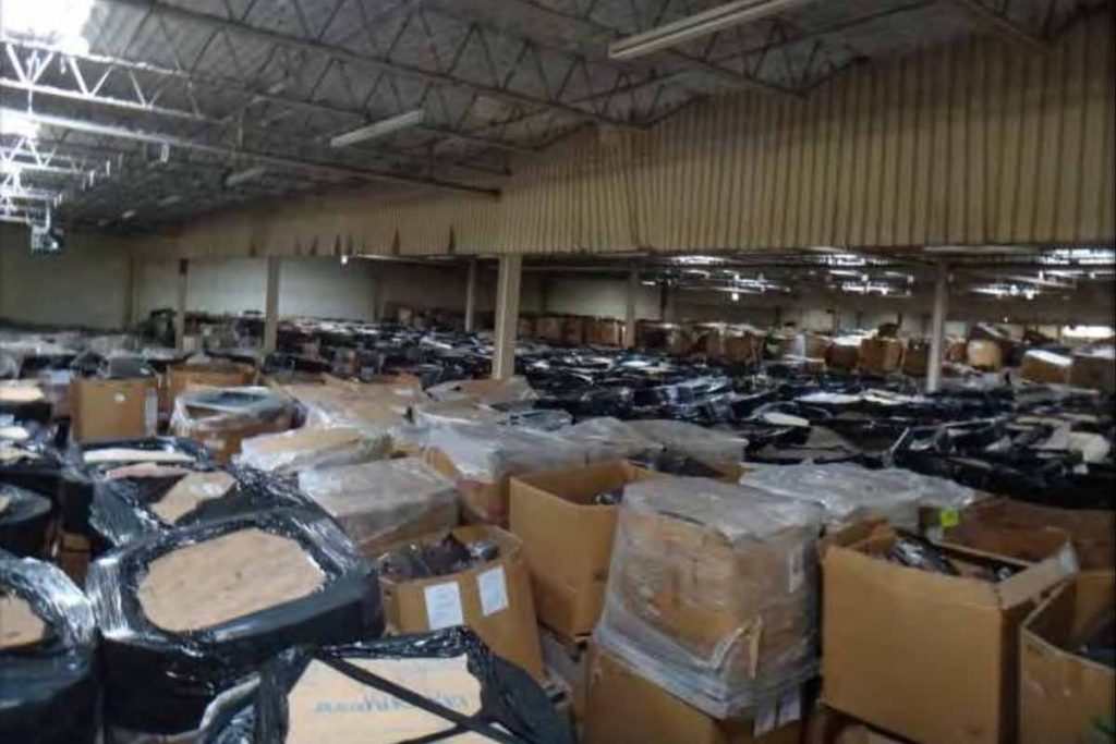 Abandoned CRT material inside the former Closed Loop site.